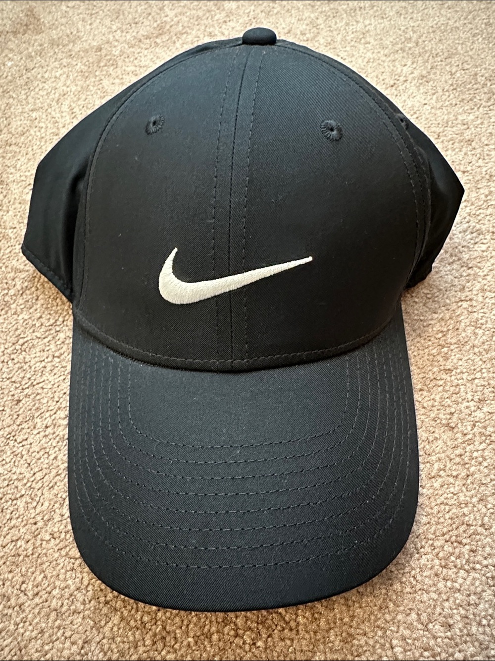 Nike Black Golf Hat with White Swoosh